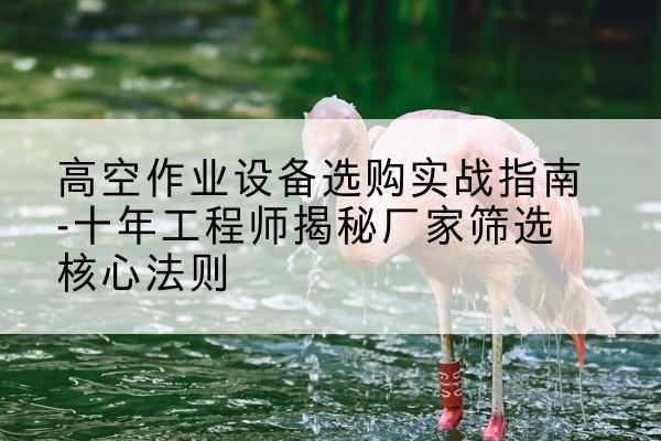 海城剪叉式升降机厂家-高空作业设备选购实战指南-十年工程师揭秘厂家筛选核心法则